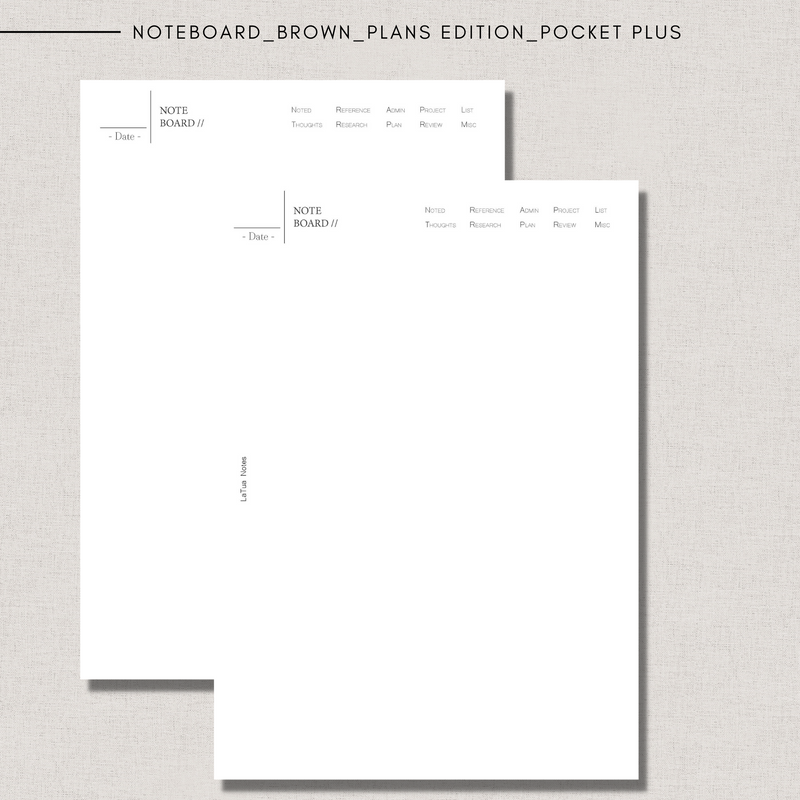 Noteboard scribble | brown_plans edition