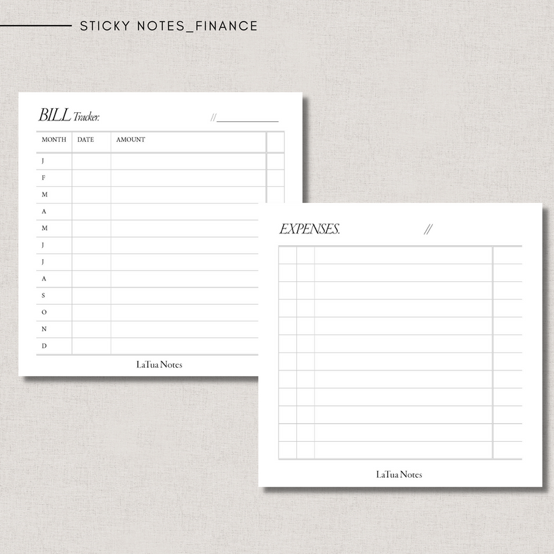 Sticky Notes - FINANCE