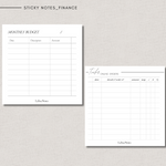 Sticky Notes - FINANCE