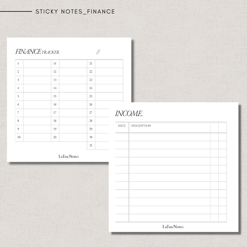 Sticky Notes - FINANCE