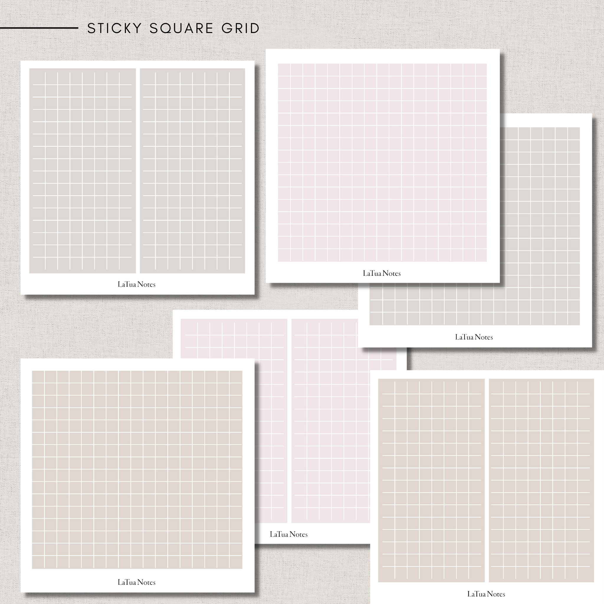 Sticky Notes - SQUARE GRID – LaTua Notes