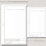Chic document notepaper set