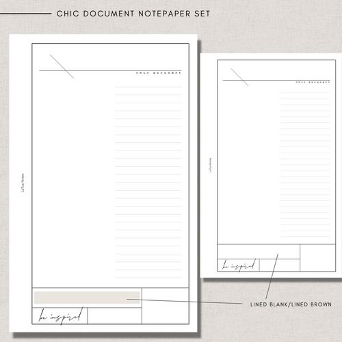 Chic document notepaper set