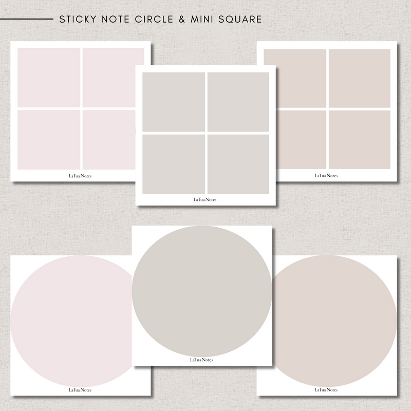 Sticky Notes - CIRCLE & MINI SQUARE