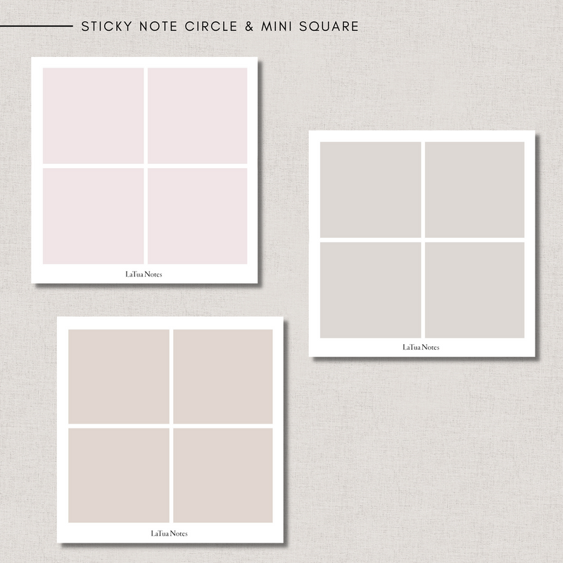 Sticky Notes - CIRCLE & MINI SQUARE