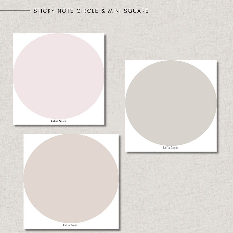 Sticky Notes - CIRCLE & MINI SQUARE