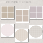 Sticky Notes - CIRCLE GRID & MINI SQUARE