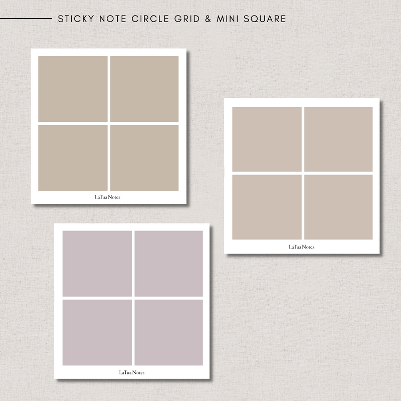 Sticky Notes - CIRCLE GRID & MINI SQUARE