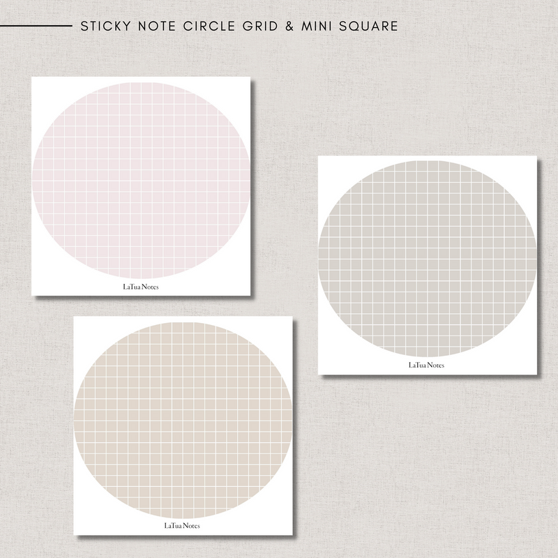 Sticky Notes - CIRCLE GRID & MINI SQUARE