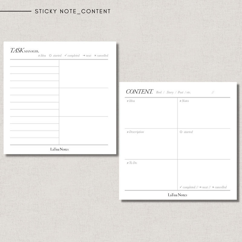 Sticky Notes - CONTENT