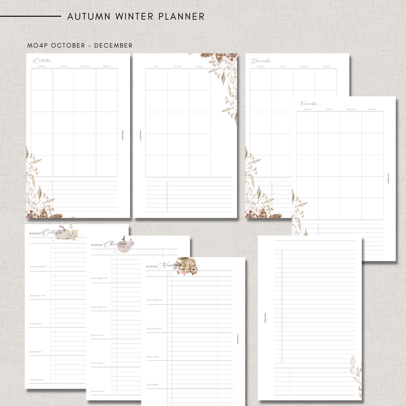 Autumn Winter Planner