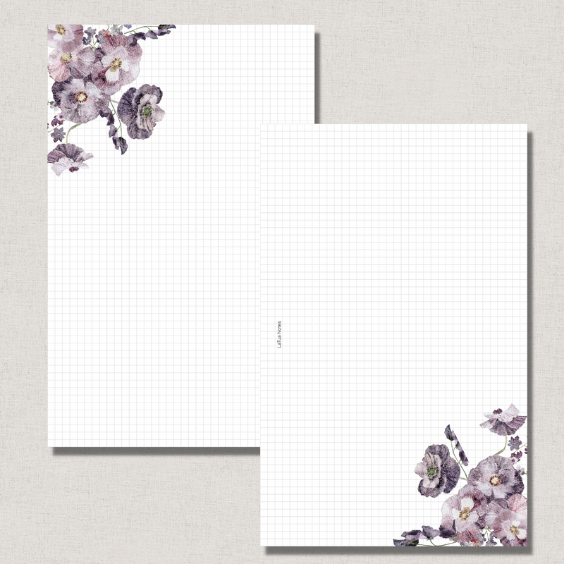 Winter floral notepaper set