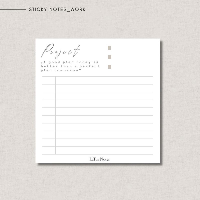 Workststicky Notes Sticky Notes - WORK – LaTua Notes