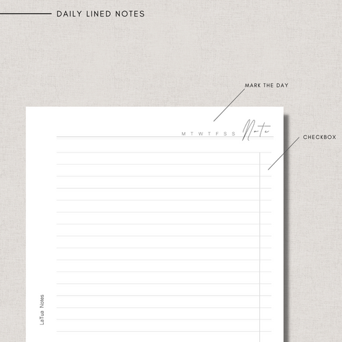 Daily lined notes