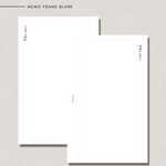 Memo frame blank