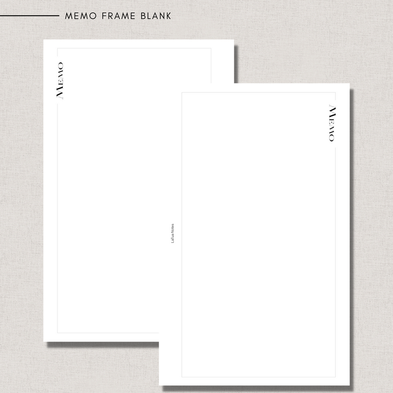 Memo frame blank