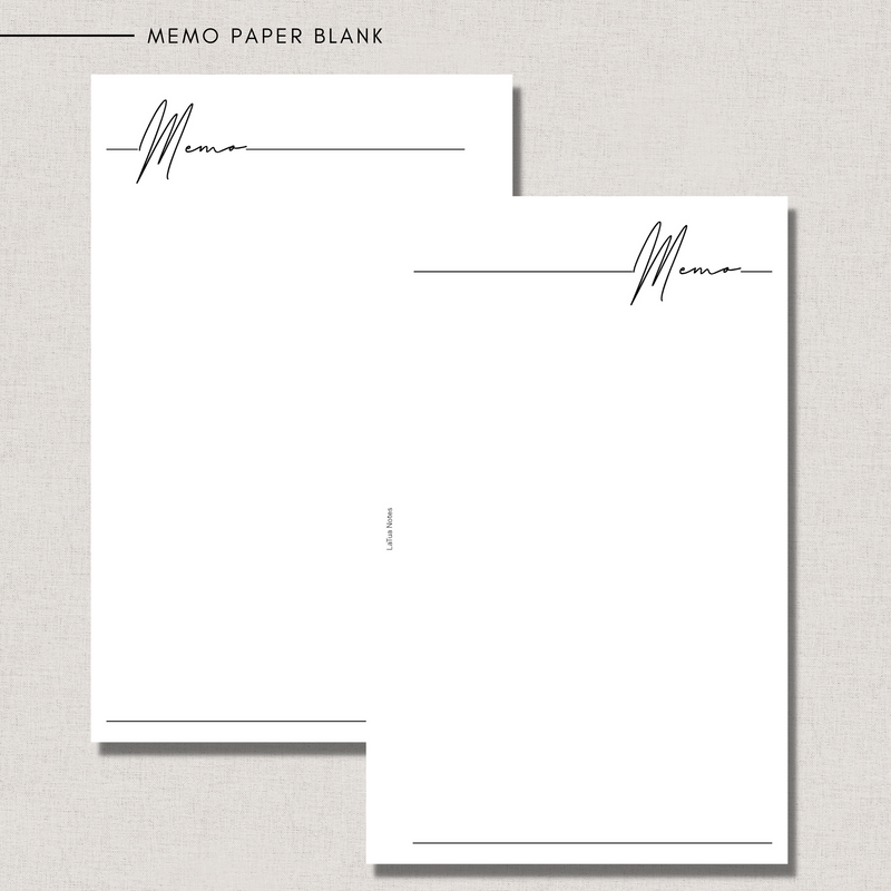 Memo paper blank