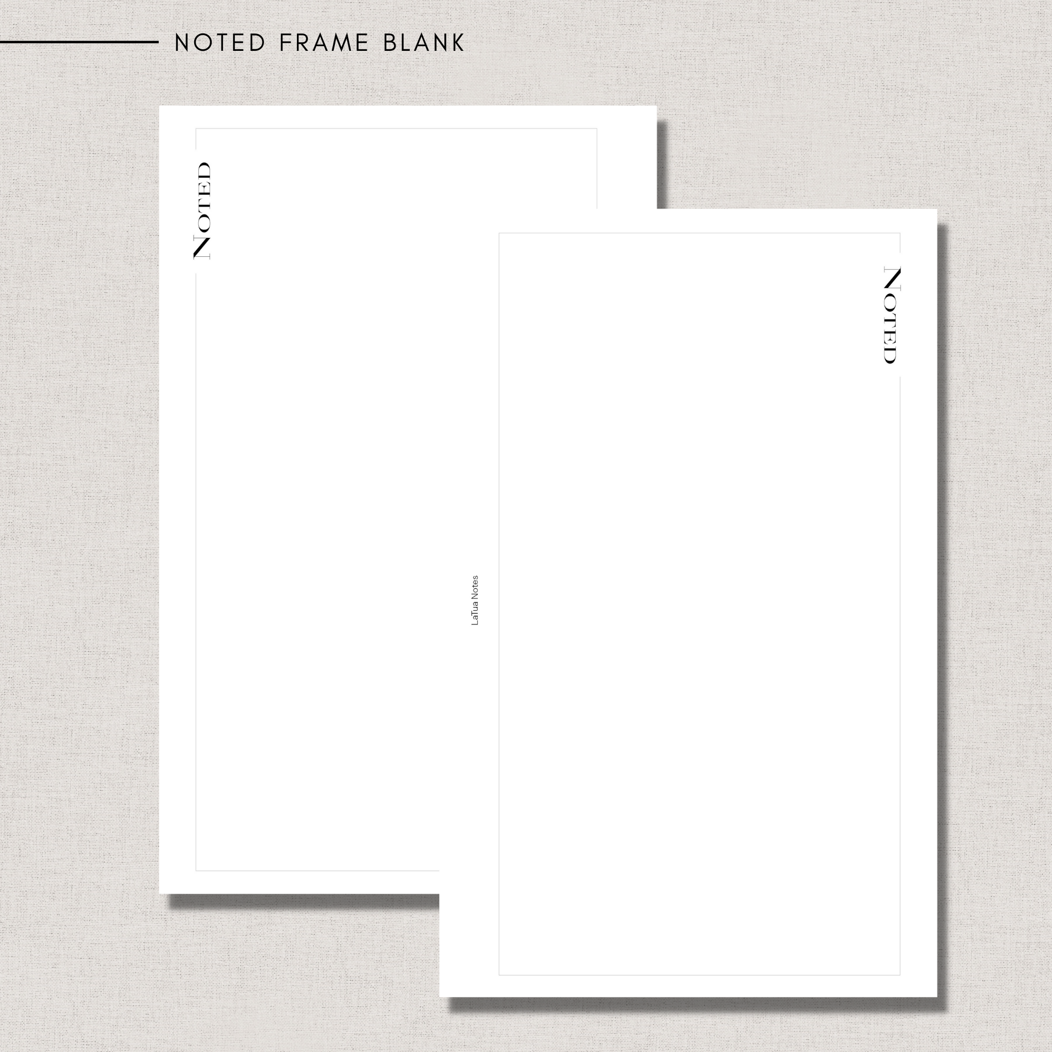 Noted frame blank – LaTua Notes