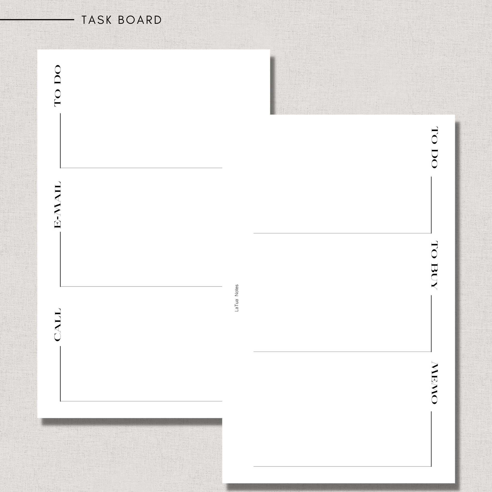 Task board – LaTua Notes