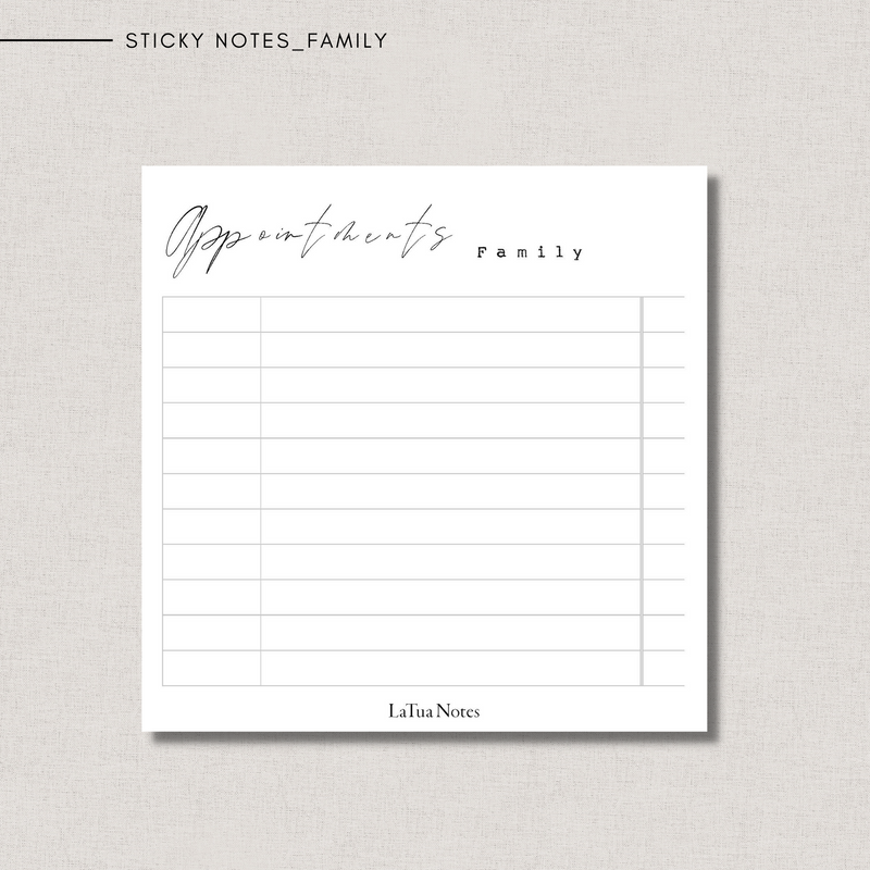 Sticky Notes - FAMILY