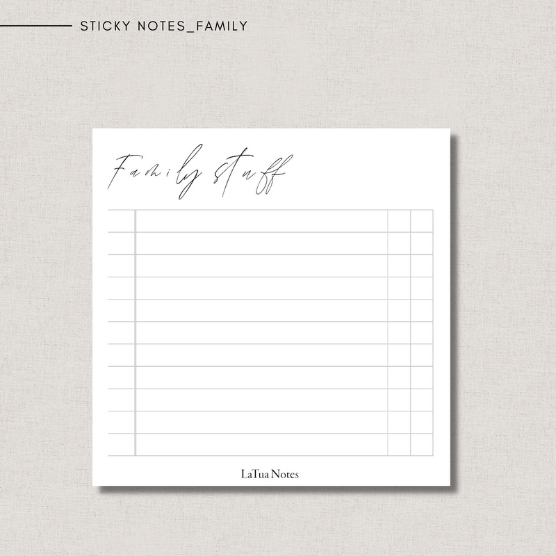 Sticky Notes - FAMILY