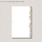 Notepaper Set White Autumn