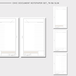 Chic document notepaper set